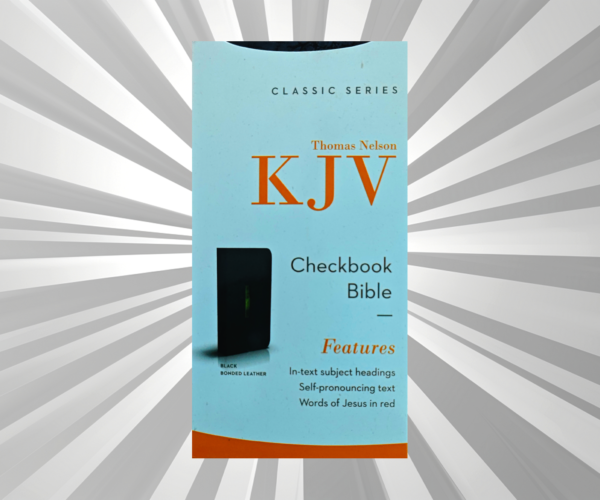 English -  Checkbook Bible - KJV - Flap - Black
