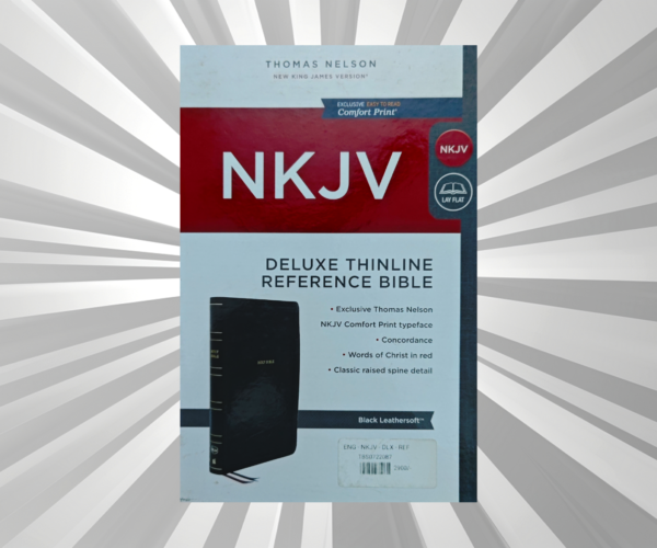 English - NKJV - Delux Thinline Ref. Bible - Black