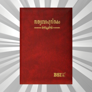Malayalam Bible Compact Burgundy Vinyl Zipper (NAP)