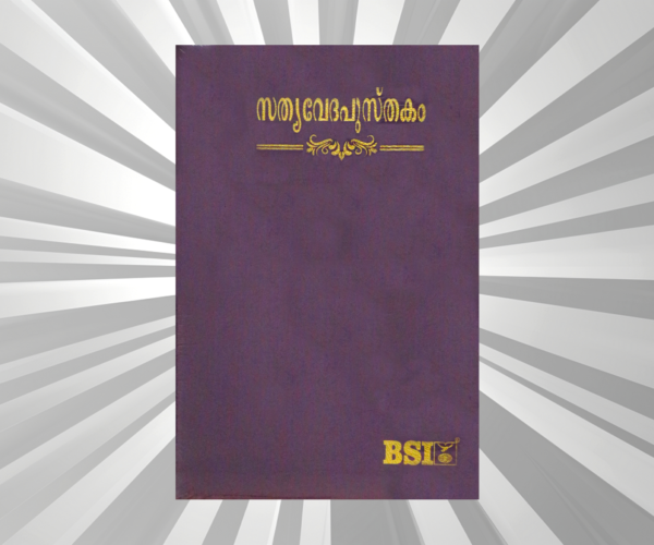 Malayalam Bible Compact Lavender Vinyl Zipper (NAP)
